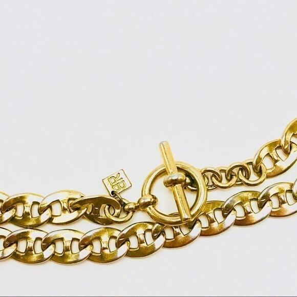 Banana Republic Long Gold Chunky Toggle Necklace. - Picture 2 of 6